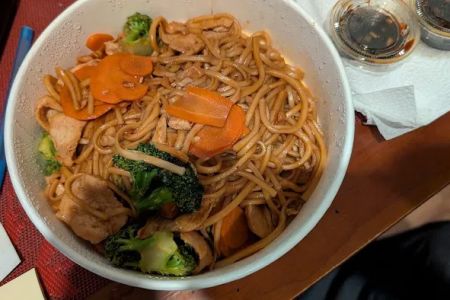 Noodle Bowl and dumplings