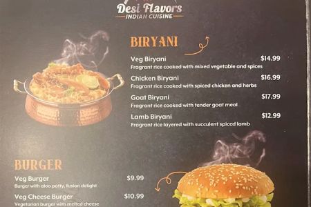 Desi flavors Indian cuisine