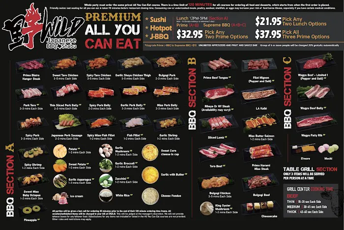 Wild Japanese BBQ & Sushi & Shabu - AYCE 4