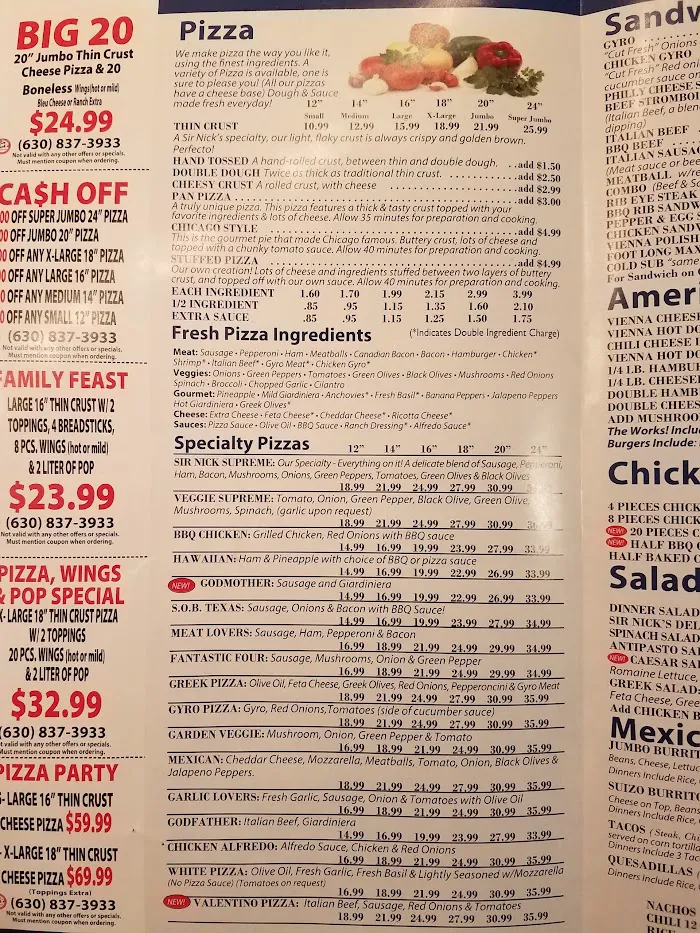 Sir Nick's Pizza Carol Stream 10