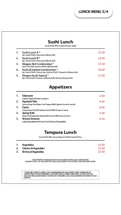 Shogun Sushi and Steak House 10