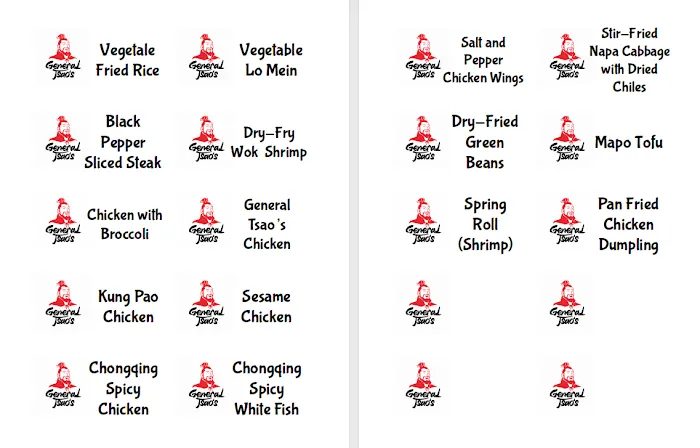 General Tsao's 10