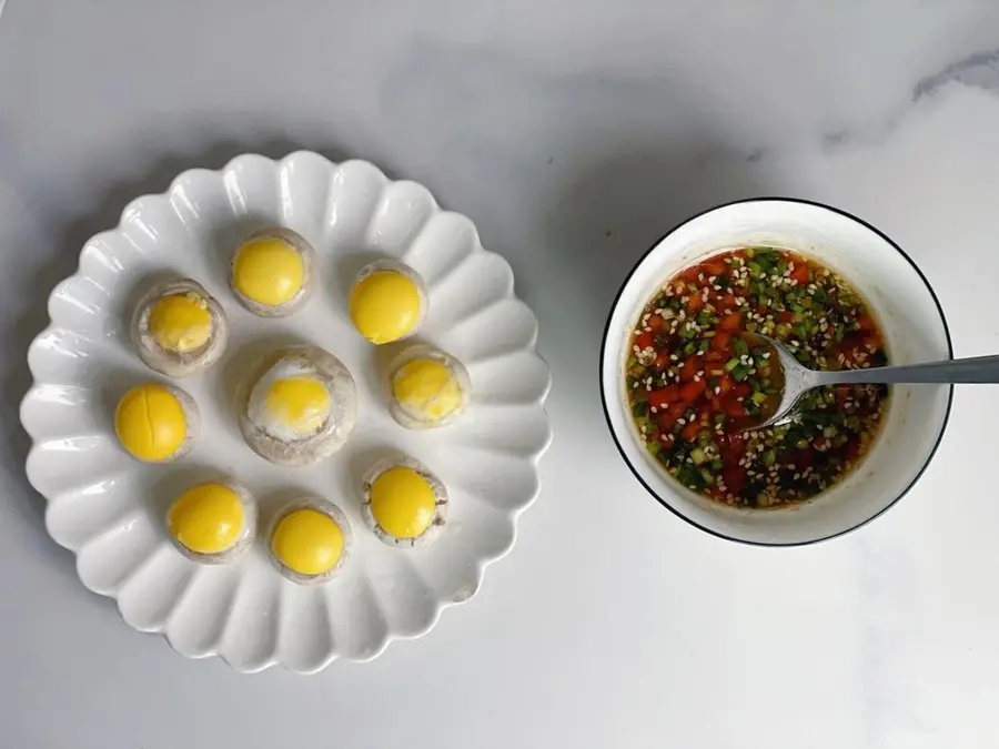 Steamed eggs with mushrooms step 0