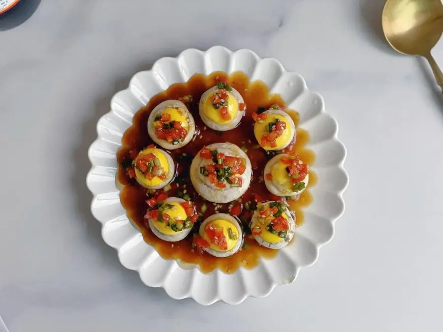 Steamed eggs with mushrooms step 0