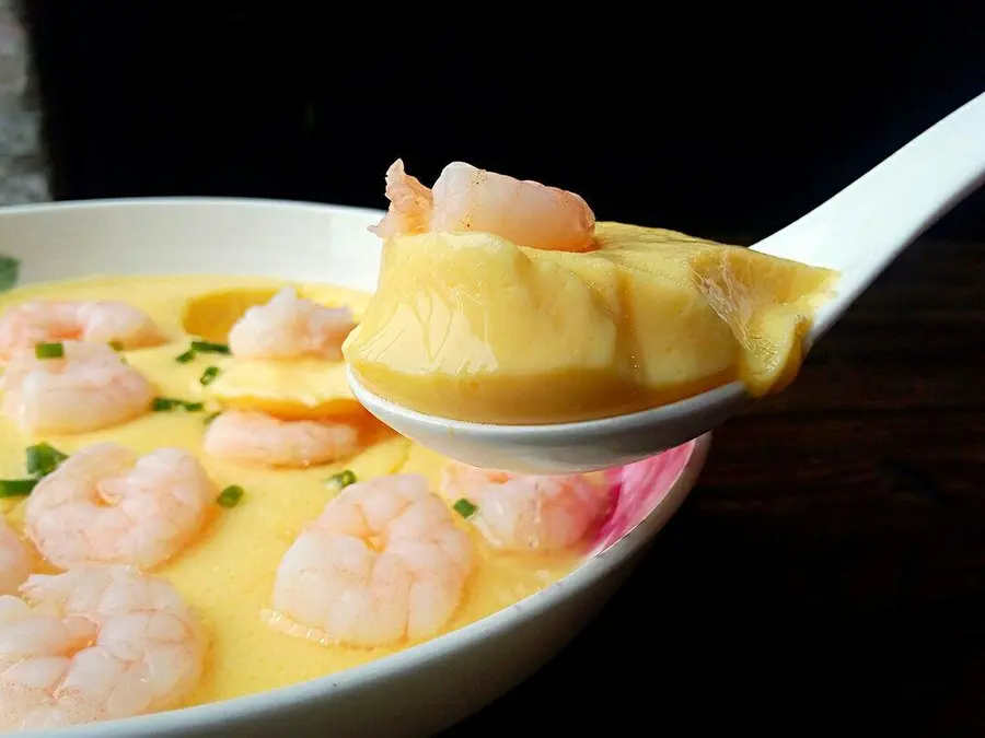 Creamy shrimp custard