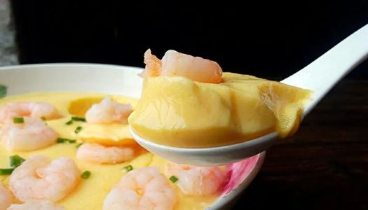 Creamy shrimp custard