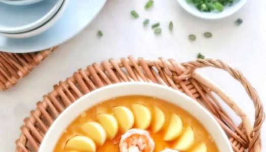 Steamed !️ !️ eggs with shrimp and tofu [Mofei Steaming Stew]