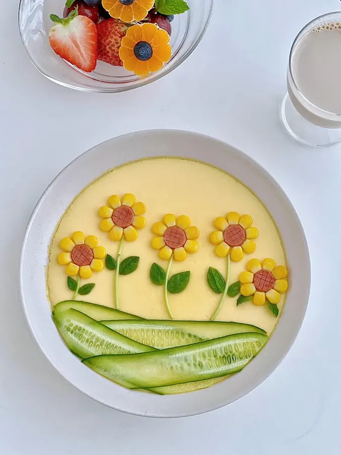  Sunflower steamed eggs