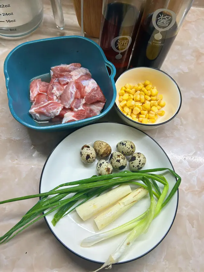 Steamed eggs with minced meat step 0