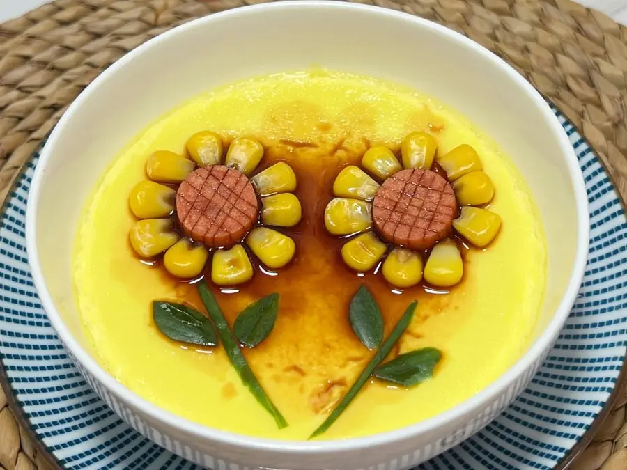 Sunflower egg custard