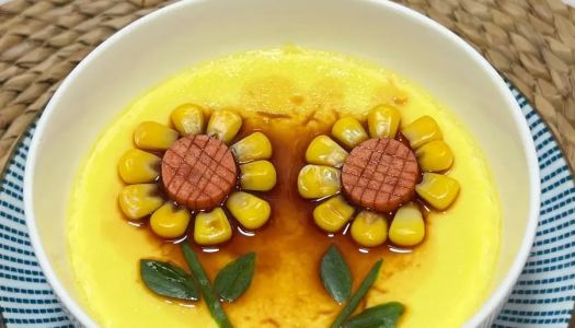 Sunflower egg custard