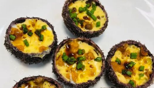 Steamed eggs with sea urchin