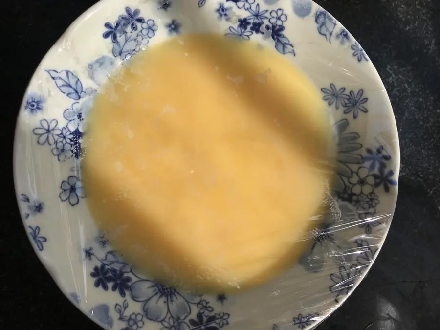 Egg custard, stewed eggs step 0