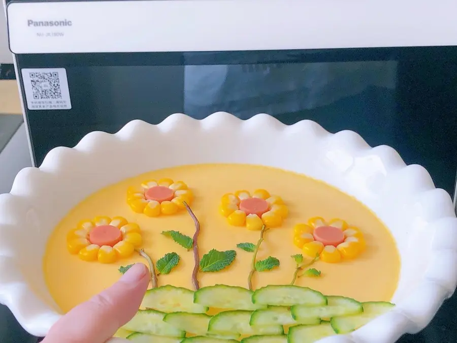 Sunflower  Steamed Eggs|Panasonic JK180 Steaming Oven Recipe step 0