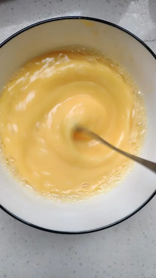 Tender egg custard step 0