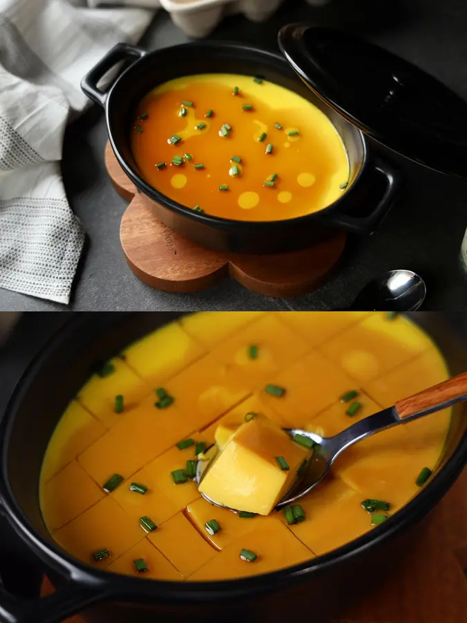 Pudding-like  fast mirror steamed eggs, zero failures