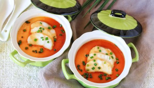 Norwegian Arctic cod steamed custard