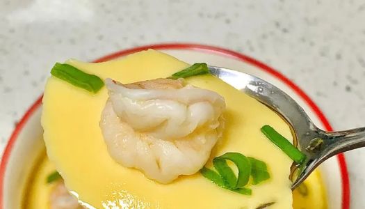 Super tender shrimp egg custard 