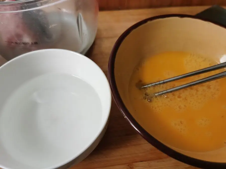 Minced meat, tofu and egg custard step 0