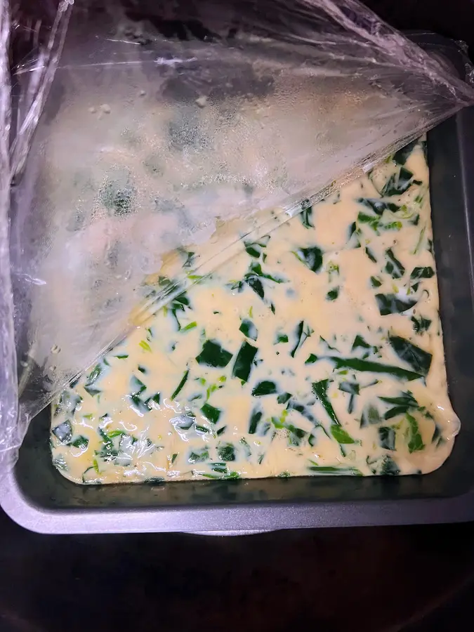 Spinach egg custard and soul dip sauce step 0