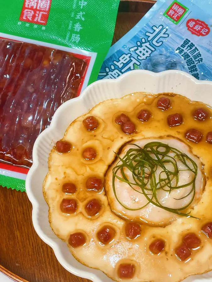 Mid-Autumn Festival gathering, Kuaishou home-cooked shrimp slippery steamed eggs