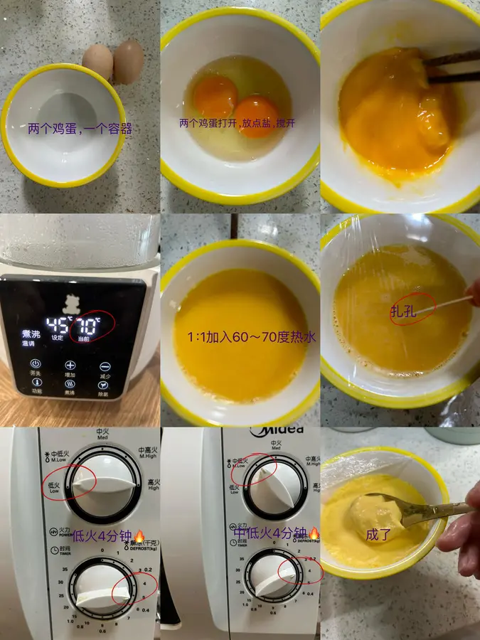 Microwave egg custard, 100% error-free step 0