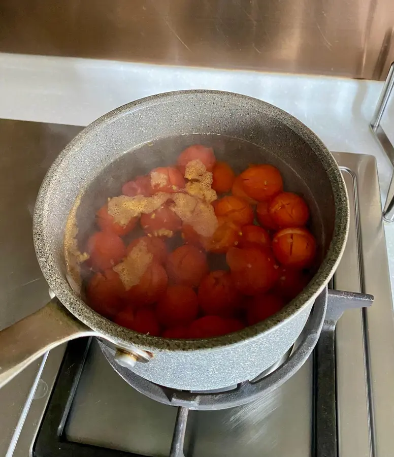 Perilla plum pickled tomatoes step 0