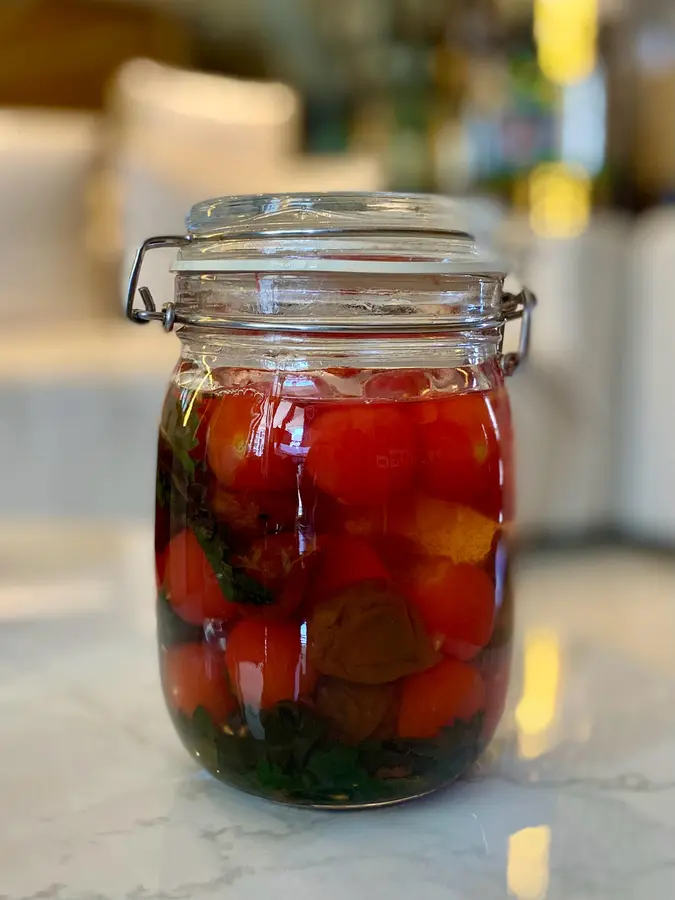 Perilla plum pickled tomatoes step 0