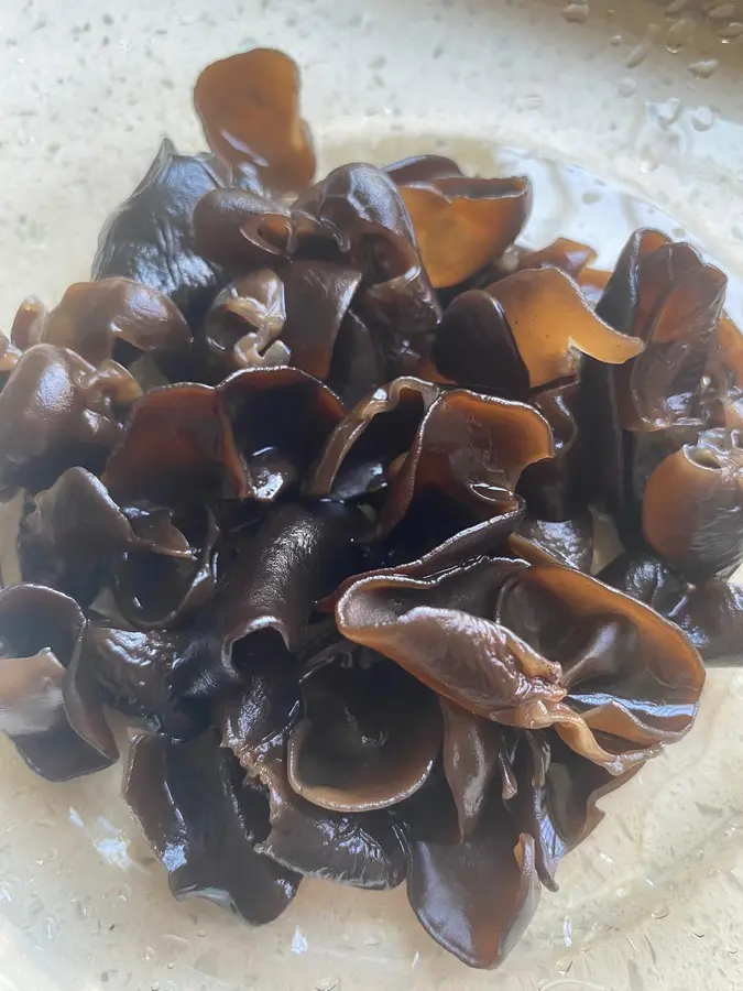 Chilled salad in summer Refreshing cucumber  mixed with fungus step 0