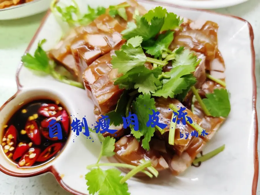 Appetizer and cold dish Homemade lean pork skin jelly