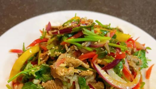 Lemon parsley tossed with beef