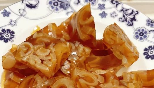 Homemade pork skin jelly