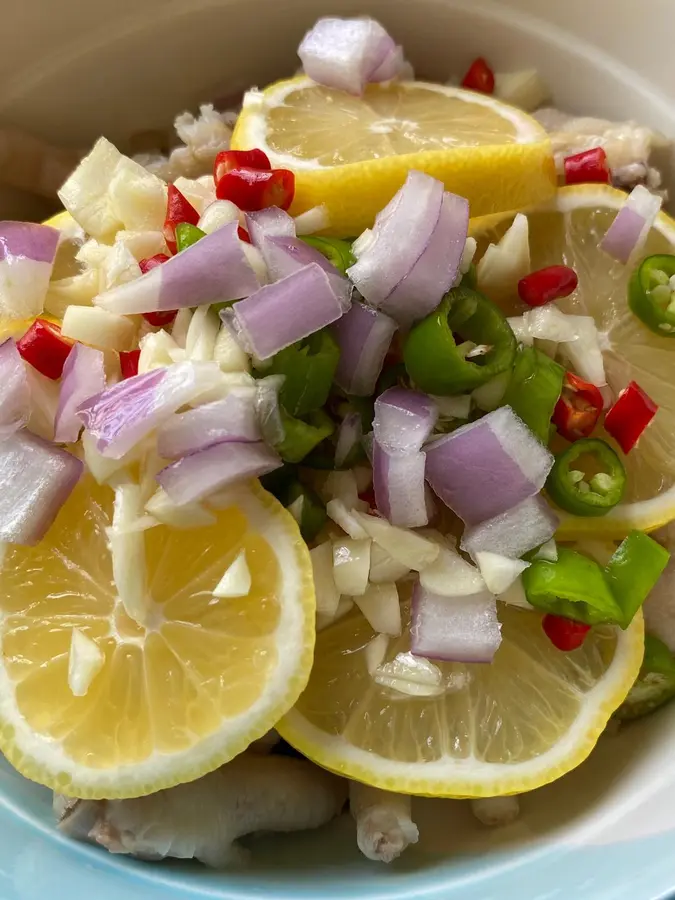 Hot and sour lemon  chicken feet, summer appetizers, cold dishes, not greasy, so delicious that you can't stop step 0