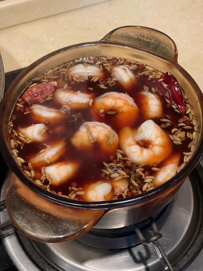 Summer refreshing version of cold dish: Huadiao shrimp step 0