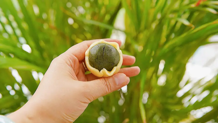 Tea-flavored green plum mooncakes  creative Cantonese mooncakes step 0