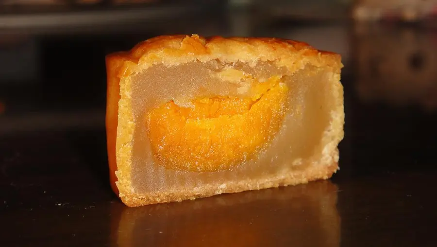 Cantonese moon cakes - egg yolk lotus paste moon cakes