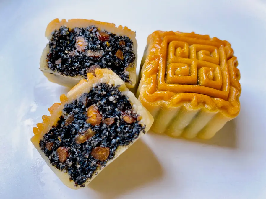 Mooncake filling that beginners can make: sesame small walnut filling step 0