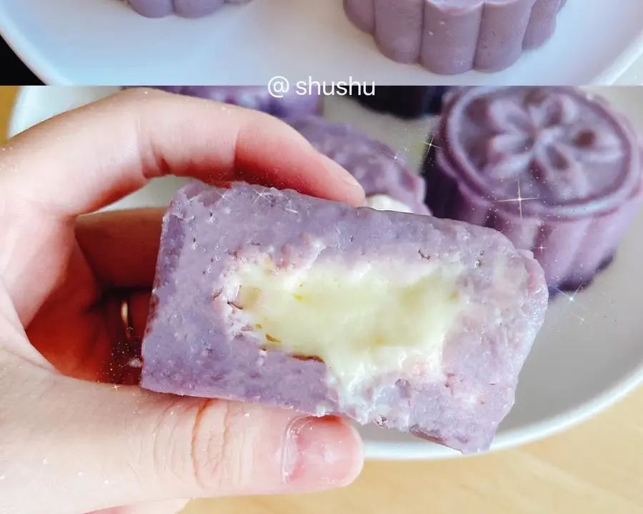 No oven! Popping taro pureed cheese mooncakes  step 0