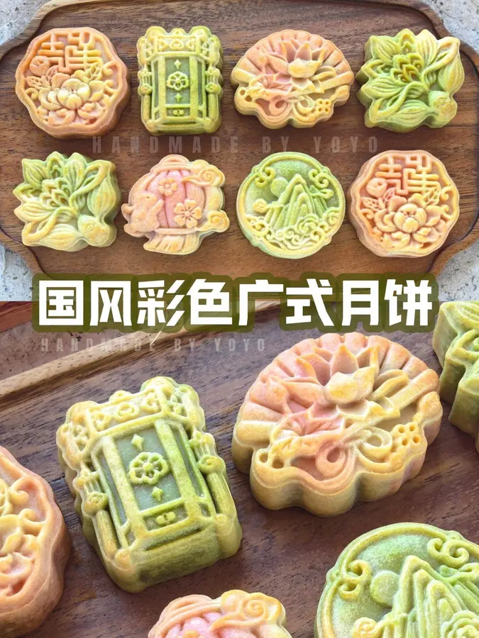 The exaggerated colorful Cantonese moon cakes lock these attention points!!