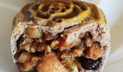Old-fashioned five-kernel mooncake (whole wheat oil-free and sugar-free)