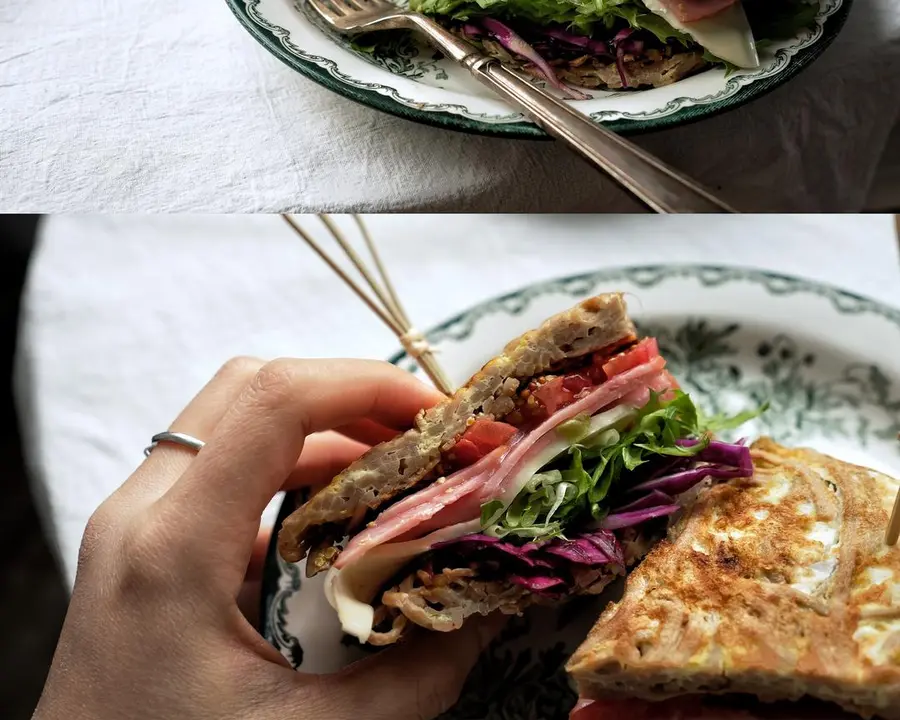 Homemade Roasted Rye Hot Noodles Sandwich & Noodle High-end Subway [Healthy Grip] step 0