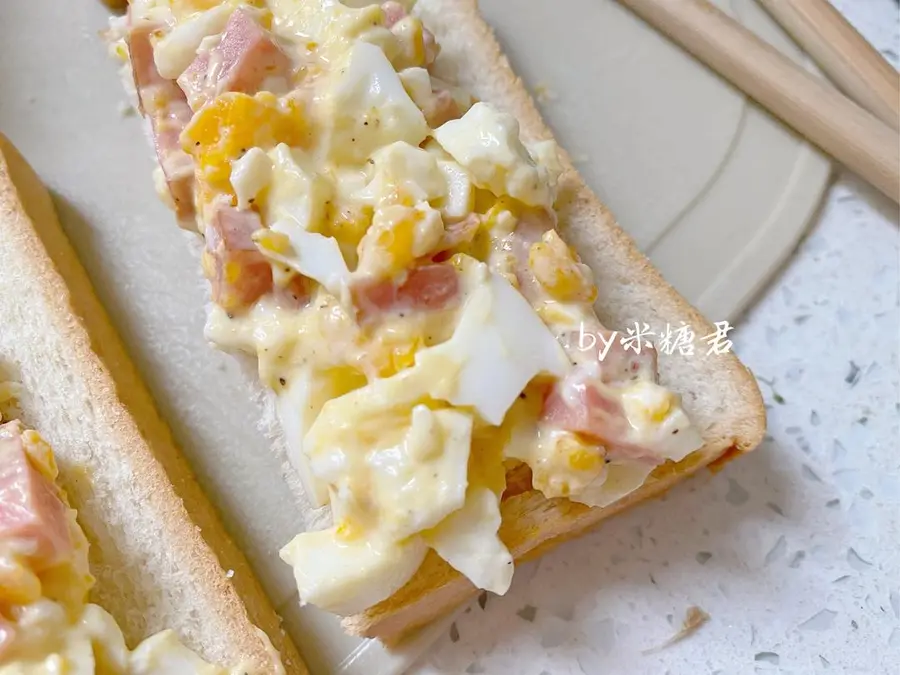 Japanese ham and egg salad sandwich, fat reduction light food - invincible simple and delicious step 0