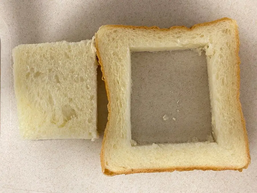 A slice of toast sandwich step 0