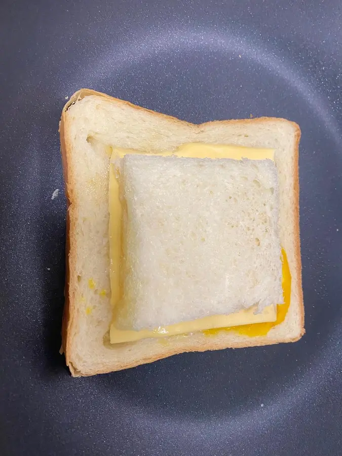 A slice of toast sandwich step 0