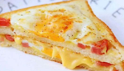 Popping Cheese & Ham Sandwich (Pan Version)