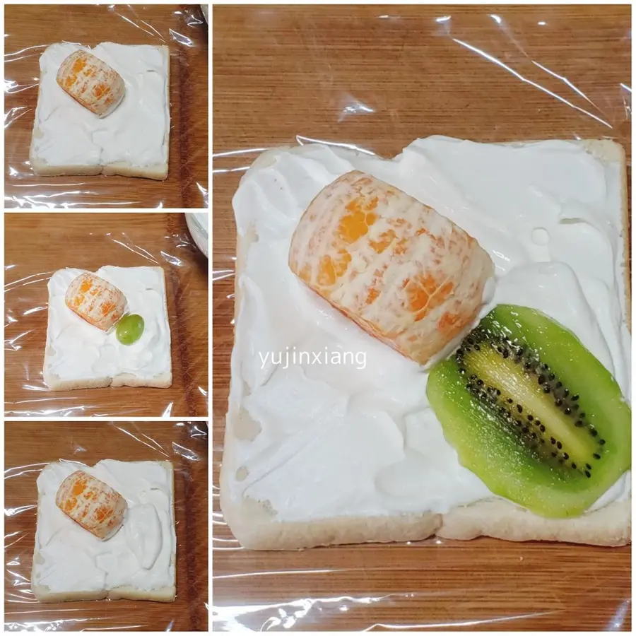  Japanese Flower Fruit Sandwich (Flowers Bloom Richly!) Keep the spring).  step 0