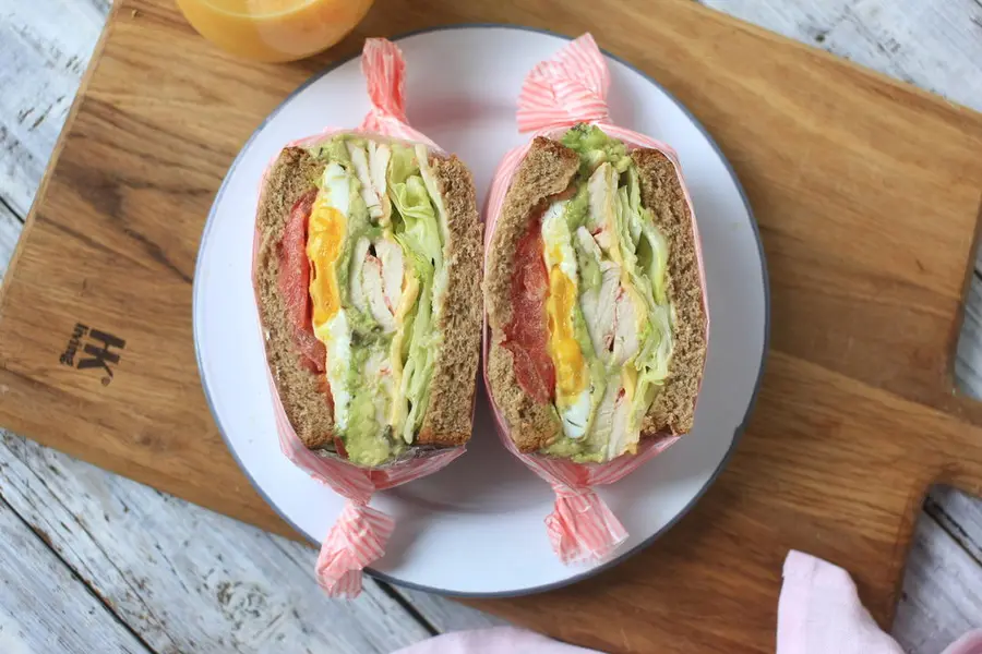 Designer's quality breakfast â€“ the energy explosion sandwich step 0