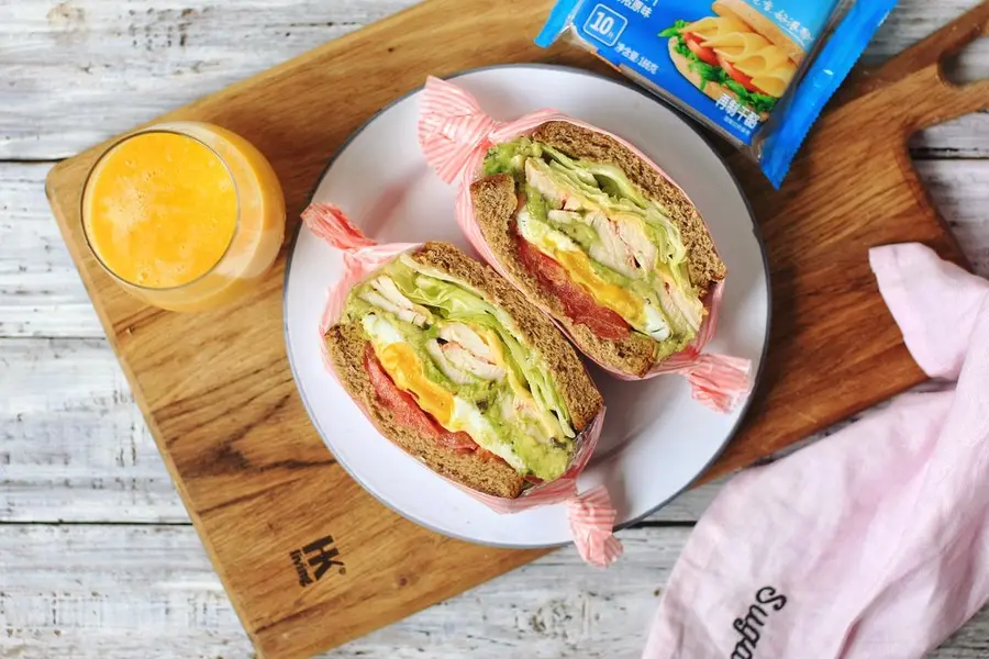 Designer's quality breakfast – the energy explosion sandwich