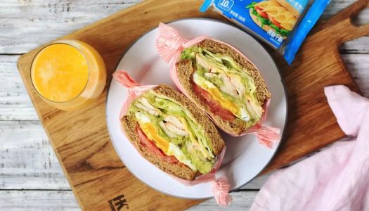 Designer's quality breakfast – the energy explosion sandwich