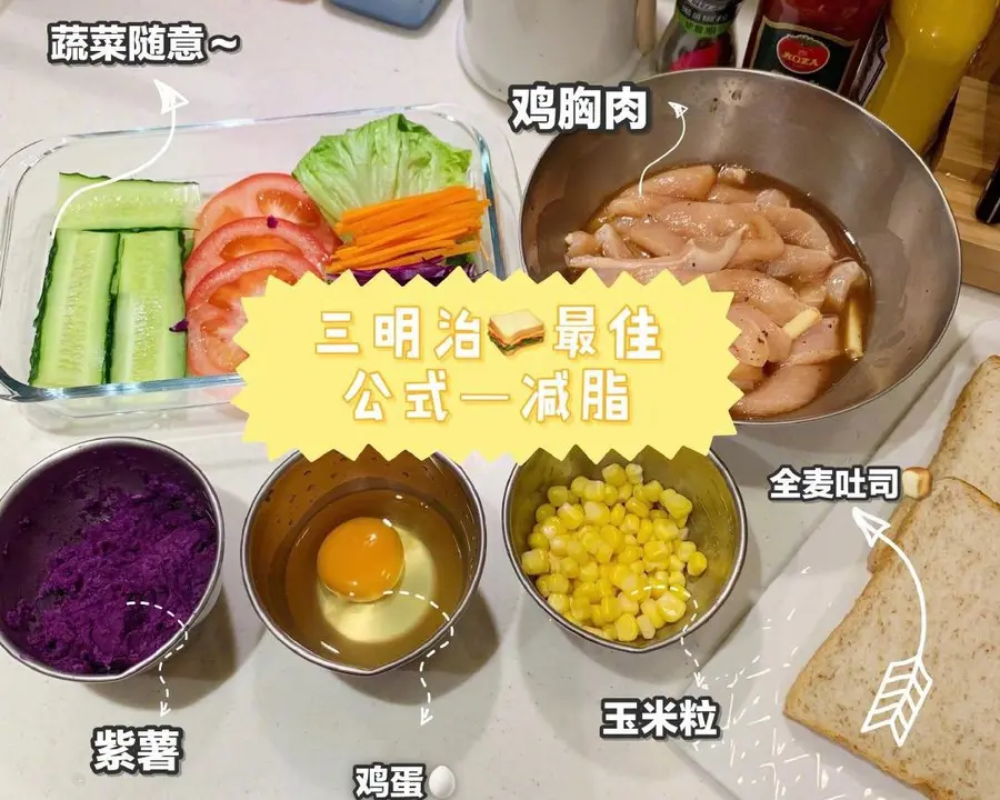 ã€The best formula for fat loss fast hand sandwichã€‘ step 0